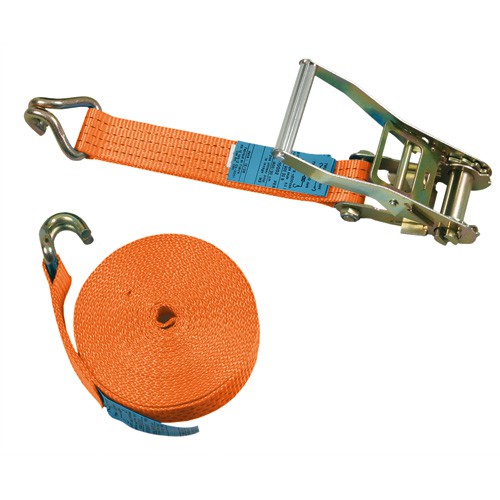 Sangles D'arrimage à Cliquet - Lot De 4 (2.5 Cm X 6 M) - Capacité 1000 Kg, Crochets En S - Pour Transport Voiture, Moto, Meubles, Déménagement - 14