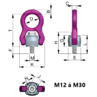 Schéma coté M12 à M30 ACP TURNADO