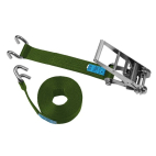 Sangle d'arrimage à cliquet largeur 75 mm longueur 9 m avec crochets bord de rive PMS Industrie