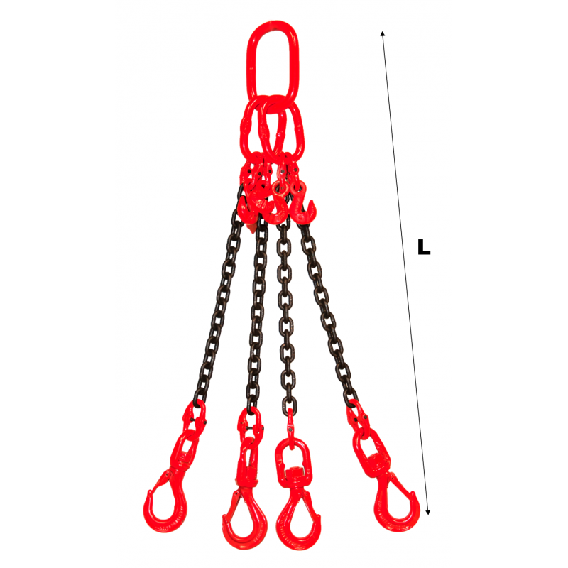 Chaîne De Levage Cabilock 1 Brin - Acier Manganèse, Crochet, 77 Cm